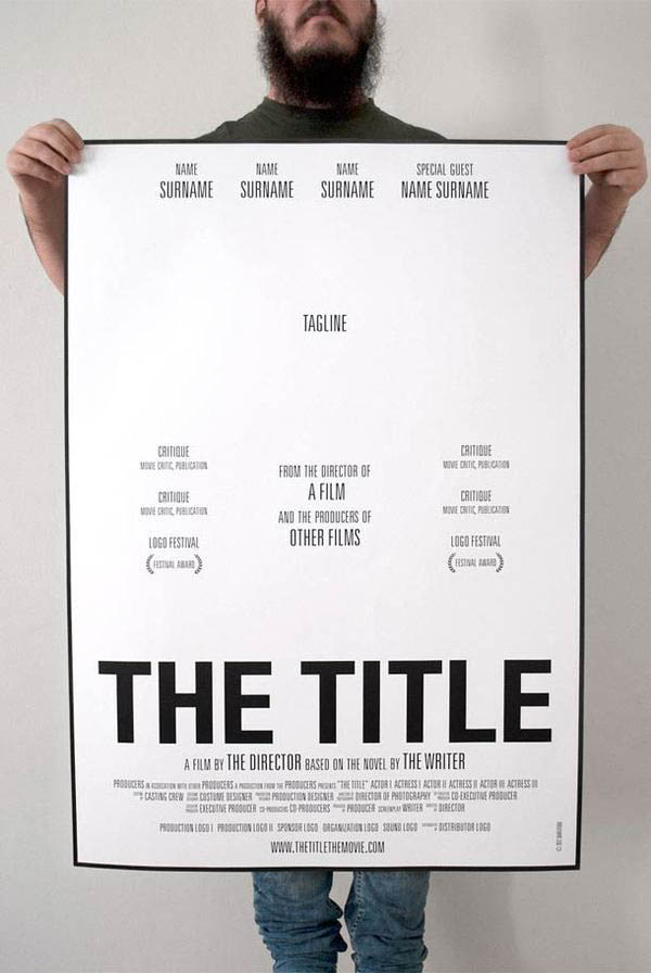 Movie Poster Template For Students