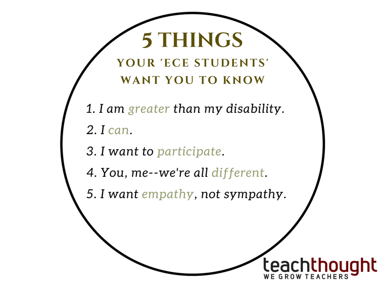 More Than My Disability: 5 Things Your 'ECE Students' Want You To Know
