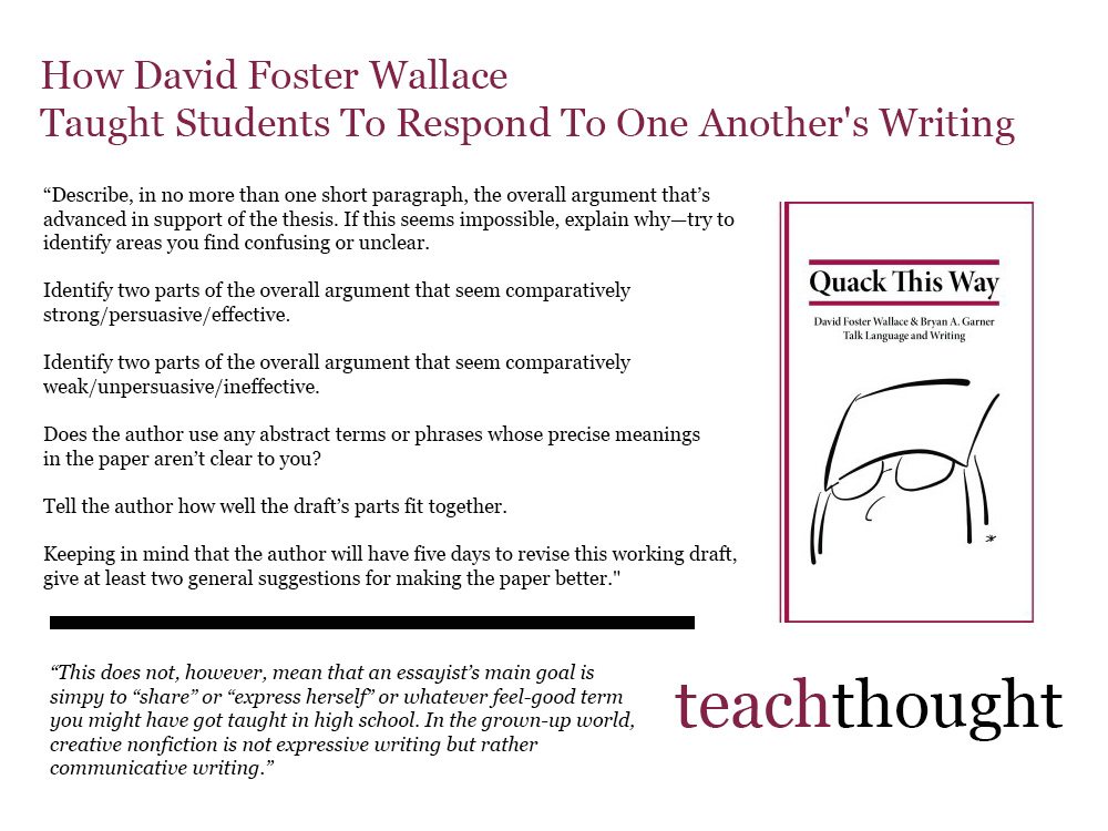 How DFW Taught Students To Respond To Writing