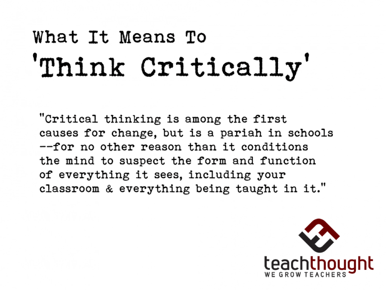 What Does ‘Critical Thinking’ Mean?