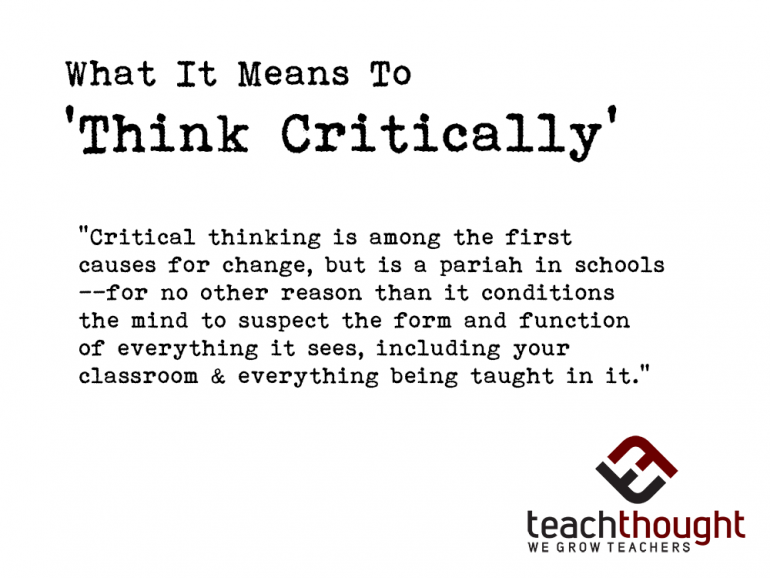 critical thinking another way to say