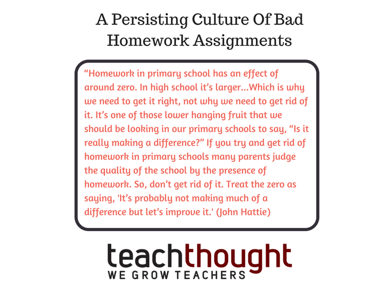 Education & Our Strange Culture Of Bad Homework Assignments