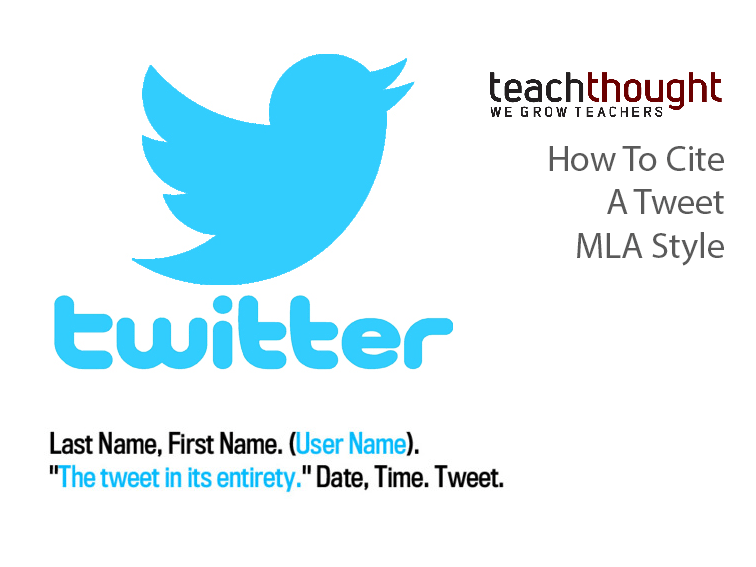 How To Cite A Tweet Mla Style Literacy Teachthought