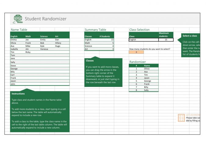 excel templates for teachers