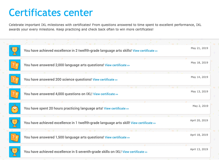 certificates center