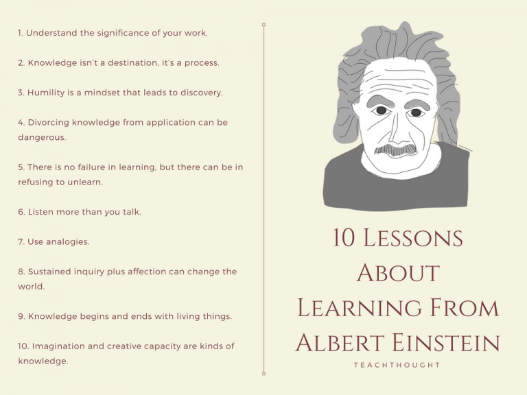 10 Learning Lessons From Albert Einstein