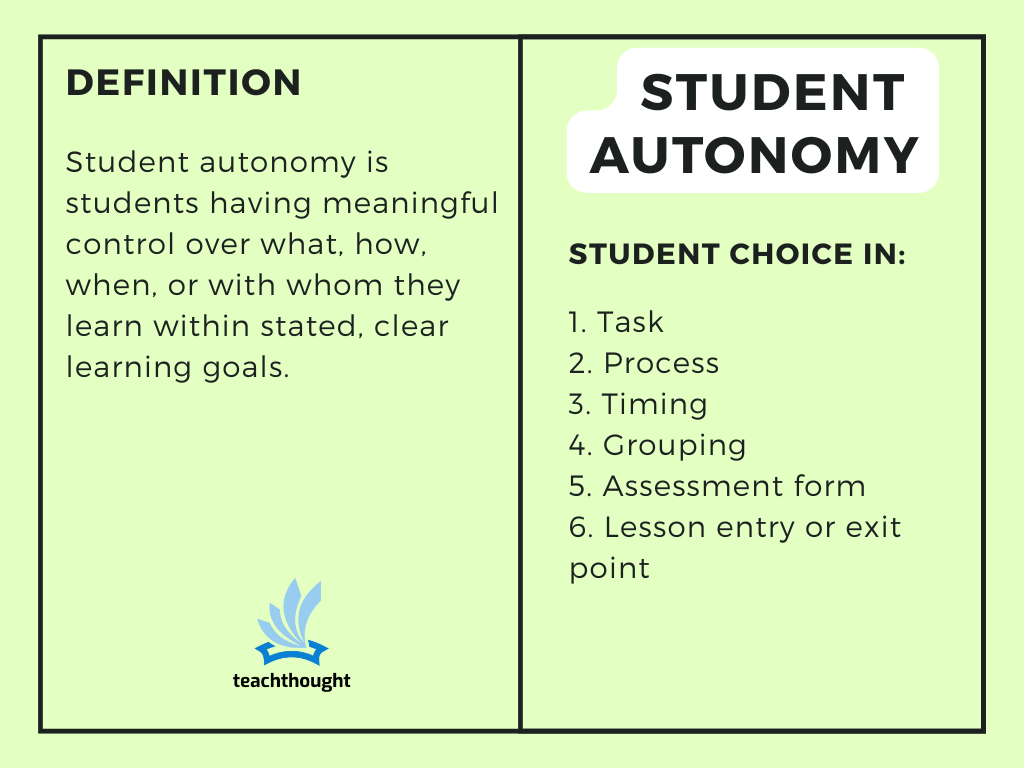 Student autonomy strategies